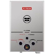 Fresh 6L Natural Gas Water Heater - Silver with Adapter