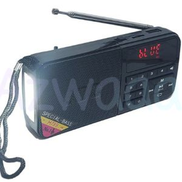 Joc Joc Portable Digital FM Radio with Bluetooth, USB, LED Flashlight - Corded or Cordless