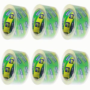 Transparent Wide Tape Column 6 Rolls - 100 Yards 4.5cm
