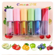 Fruity Color Changing Lip Gloss & Oil Set - 6 Pieces with Natural Moisturizing Formula