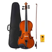  Fiddle Violin Outfit 3 4 for Beginners Students with Bow Rosin & Hard Case - Natural Vanished