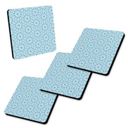 9.5 Cm Squared Wooden Coasters - 4 Pieces -CW-31