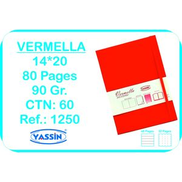 Yassin Vermella Notebook A5 - 80sheets - No: 1250