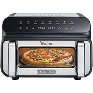 BLACK+DECKER 5-in-1 Pizza Grill Aerofry Oven, 10.5L, LED Touch Panel, 8 Presets, 80-230C Adjustable Temp, 60-Min Timer, Preheat Function, 10" Tray included 10.5 L 2000 W PGAF105-B5 Stainless steel PGAF105