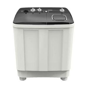 TORNADO Half Automatic Washing Machine 7 Kg - White & Black