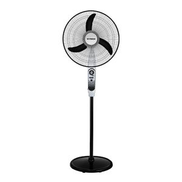 Fresh Bright Stand Fan, 18 Inch, Rechargeable - Black White