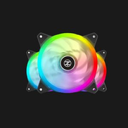 Techno Zone F-3000 RGB مروحة مروحة مروحة مربع تصل إلى 10 من المعجبين + التحكم عن بعد أسود أبيض