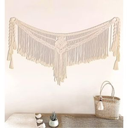 Large Boho Style Macrame Wall Hanging Banner Curtain