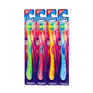 Oral-B Kids Manual Toothbrush, Extra Soft, MultiColor, 4 Pieces