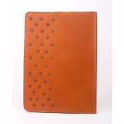 Ebda3 Men Masr Leather Flowered Notebook - Havana