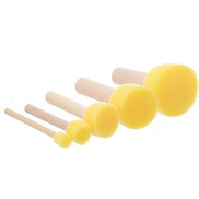 Sponge Art Tools Set Of: 5 Pieces Stencil Brushes - Yellow By Smart