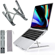 Stand Portable Tabletop Laptop Aluminium Height Adjustable Ventilated - Aluminium Space Grey