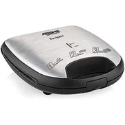 Arshia SM116-2515 3 in 1 Sandwich Maker 4 Slices, Black, Plate, Grill Waffle Non-stick, 18 months Warranty SM116