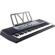  YM-6100 Electronic Keyboard 61 Keys Portable Piano Organ with Headphone Output & Mic Input + Note Stand & Adapter for Beginners & Students - 5 Octaves