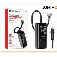 Borofone Smart Rechargeable Tire Inflator 22-Cylinder Up to 150 PSI, Digital Display, 12V Car Lighter Port, LED & SOS Ligh