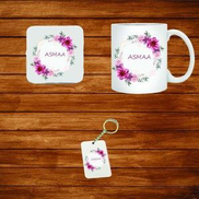  Asmaa Mug + Coaster + Key Chain Set