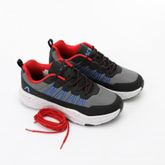 Activ Round Toe Shape Lace Up Sneakers - Grey & Black