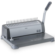 Deli 3872 21-hole binding machine, 425 sheets - grey