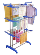 Generic 3-Layers Stainless Steel Clothes Hanger Multicolour 170x126x64cm