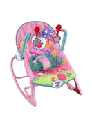 ibaby Infant To Toddler Adjustable Recliner Rocker With Soothing Vibration And 3-points Harness, 0 Months +, Pink Green