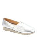 Darkwood Leather Casual Slip Ons Silver