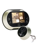 Generic LCD Visual Snapshot Peephole Doorbell Viewer Black Silver