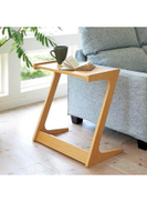 Art Wood Elegant Corner Rectangle Table Yellow 55x75x35cm