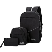Joy Sport Business Laptop Backpack Unisex Travel Rucksack School Bag 3 Pieces Smart Backbag