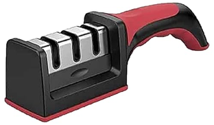 ieLive Bavarian Edge Kitchen Knife Sharpener, Beveled and Standard Blades, Triple-Action Austrian Tungsten Carbide Sharpens, Hones, Polishes Serrated B091J659V4
