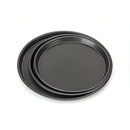 Generic Pizza Tray, 3 Pieces, Black B097QKKCQG