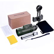 Pritzker Monocular Telescopes 40x60 High Power Prism Monocular HD Dual Focus Scope for Bird Watching,Wildlife,Traveling,Concert,Sports Game,Gifts for Adults with Phone Adapter&Tripod B098V2RJH6