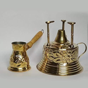 Generic Brass Alcohol Burner with Coffee Pot B091J4H742