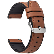 Fullmosa 20mm 22mm Watch Strap, Leather and Meex Smart Watch Strap