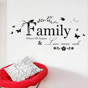 Generic Fresh style English letters Family wall stickers Delicate waterproof art decal PVC Removabvle wall sticker Office Home decoration-F2C B091KSHF3D