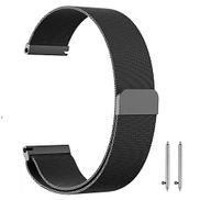 Generic 20mm Milanese Loop Watch Band Magnetic Closure Mesh Stainless Steel Replacement Strap for Samsung Gear S2 Classic Galaxy Watch 42mm Amazfit bip