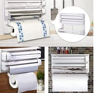 Spaceshoop TRIPLE PAPER DISPENSER,hitchenplastic frame comfortable usecompact designfor paper wipes and aluminum foils made in chinadimentions B07N6P4DQC