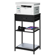 smusei Printer Table with Drawer, 3 Levels, Printer Stand Made of Wood ...